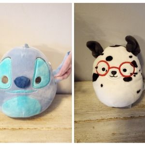 Mini Squishmallow Plush Toy Lot of 2 Disney Lilo Stitch Dalmatian Stuffed Gift